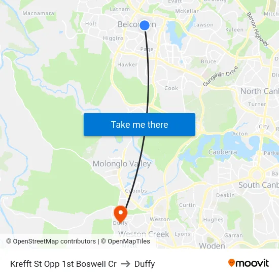 Krefft St Opp 1st Boswell Cr to Duffy map