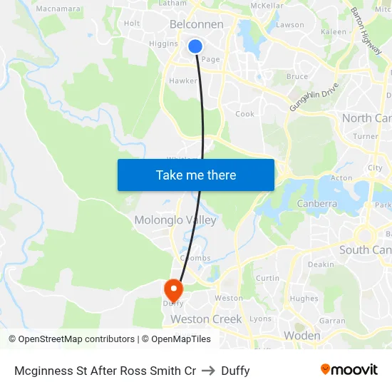 Mcginness St After Ross Smith Cr to Duffy map