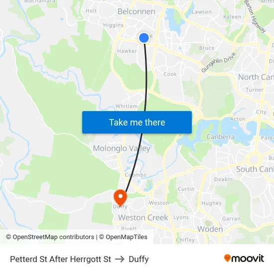 Petterd St After Herrgott St to Duffy map