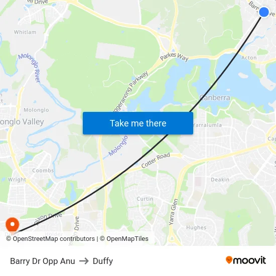 Barry Dr Opp Anu to Duffy map