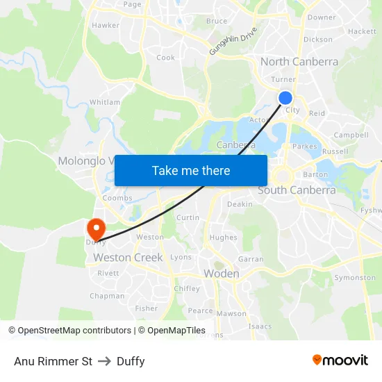 Anu Rimmer St to Duffy map