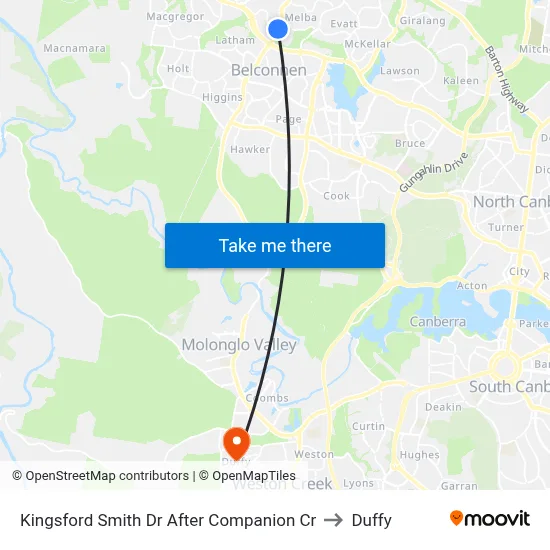 Kingsford Smith Dr After Companion Cr to Duffy map