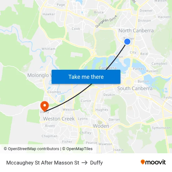 Mccaughey St After Masson St to Duffy map