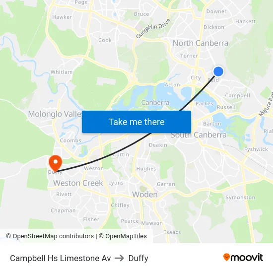 Campbell Hs Limestone Av to Duffy map