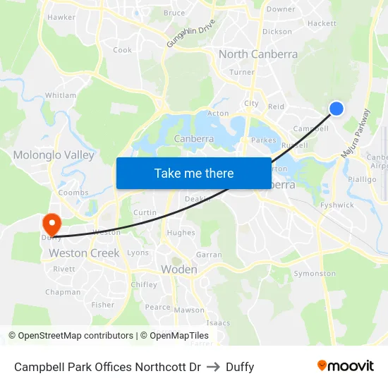 Campbell Park Offices Northcott Dr to Duffy map