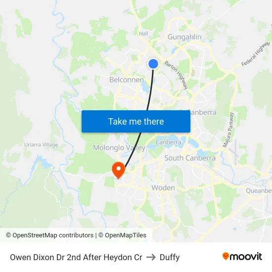 Owen Dixon Dr 2nd After Heydon Cr to Duffy map