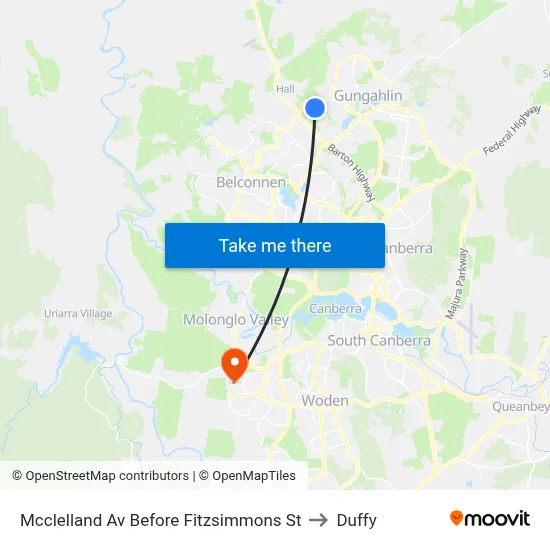 Mcclelland Av Before Fitzsimmons St to Duffy map