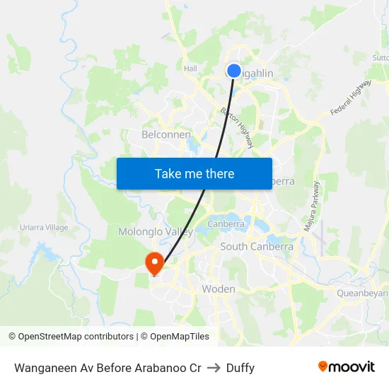 Wanganeen Av Before Arabanoo Cr to Duffy map