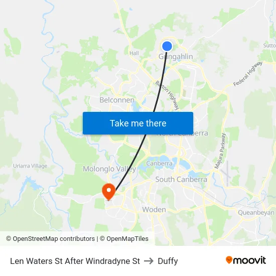 Len Waters St After Windradyne St to Duffy map