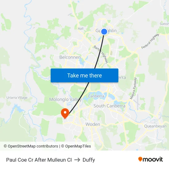 Paul Coe Cr After Mulleun Cl to Duffy map