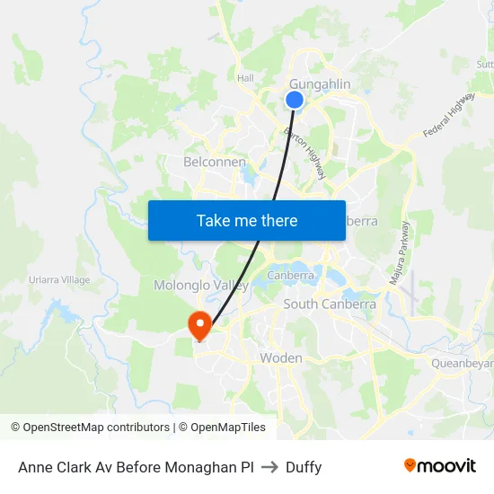 Anne Clark Av Before Monaghan Pl to Duffy map