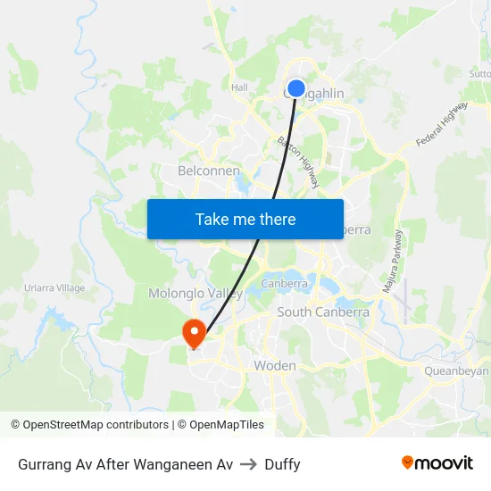 Gurrang Av After Wanganeen Av to Duffy map