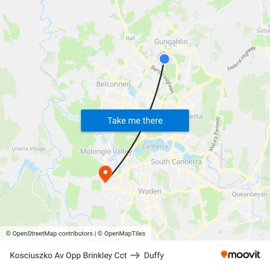 Kosciuszko Av Opp Brinkley Cct to Duffy map