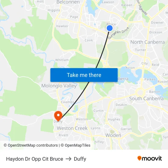 Haydon Dr Opp Cit Bruce to Duffy map