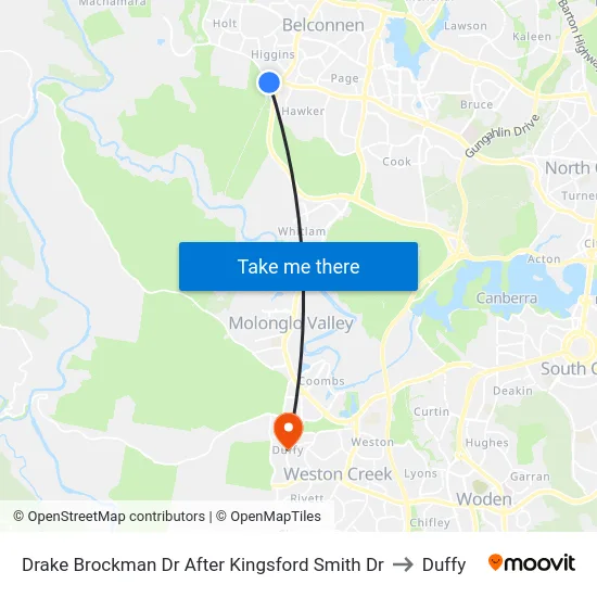 Drake Brockman Dr After Kingsford Smith Dr to Duffy map