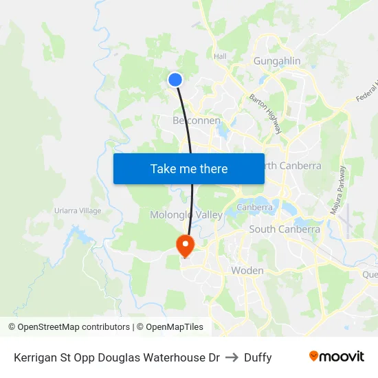 Kerrigan St Opp Douglas Waterhouse Dr to Duffy map