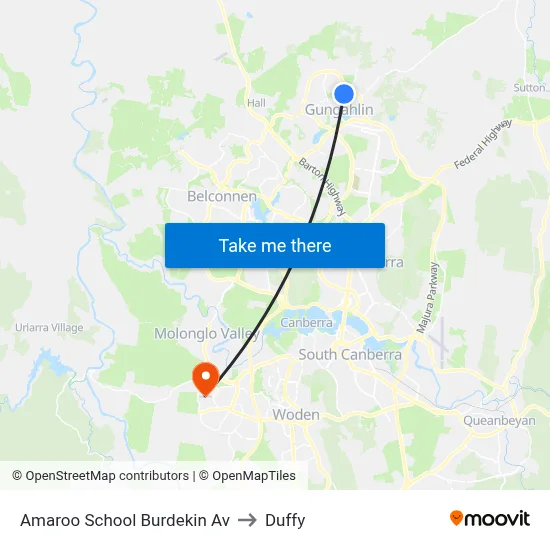 Amaroo School Burdekin Av to Duffy map