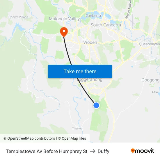 Templestowe Av Before Humphrey St to Duffy map