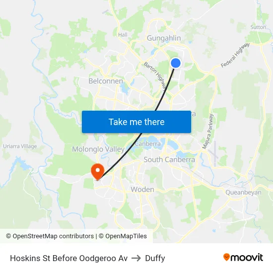 Hoskins St Before Oodgeroo Av to Duffy map