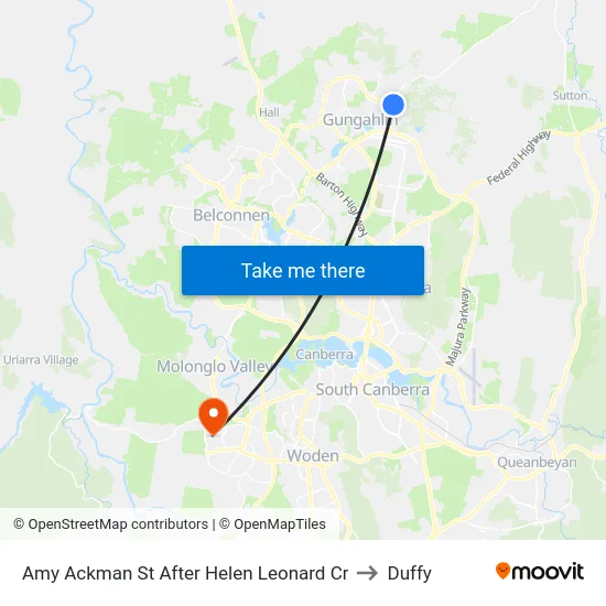 Amy Ackman St After Helen Leonard Cr to Duffy map