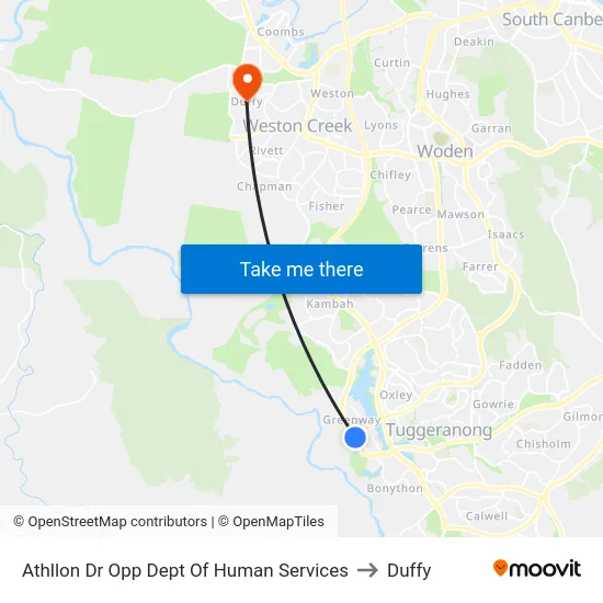 Athllon Dr Opp Dept Of Human Services to Duffy map