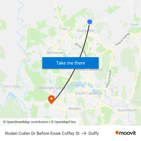 Roden Cutler Dr Before Essie Coffey St to Duffy map