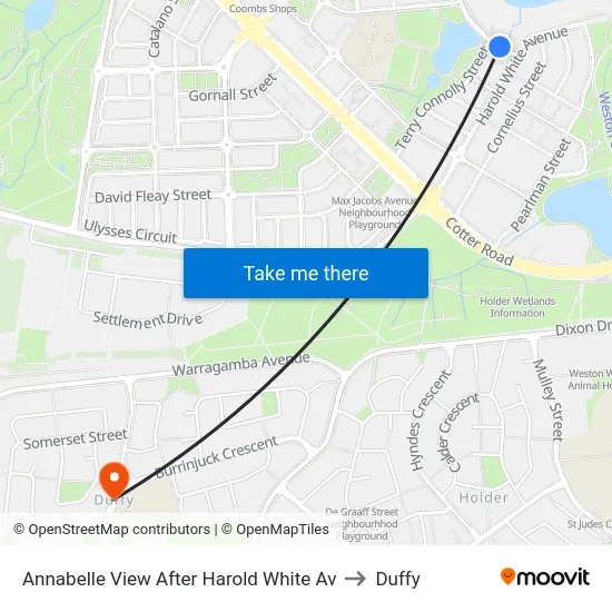 Annabelle View After Harold White Av to Duffy map