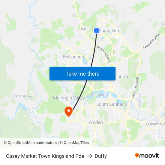 Casey Market Town Kingsland Pde to Duffy map