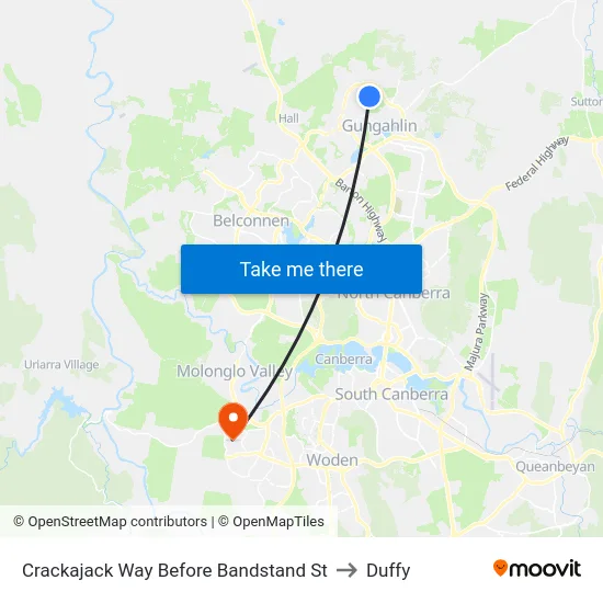 Crackajack Way Before Bandstand St to Duffy map