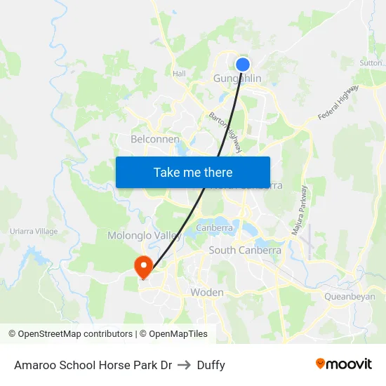 Amaroo School Horse Park Dr to Duffy map