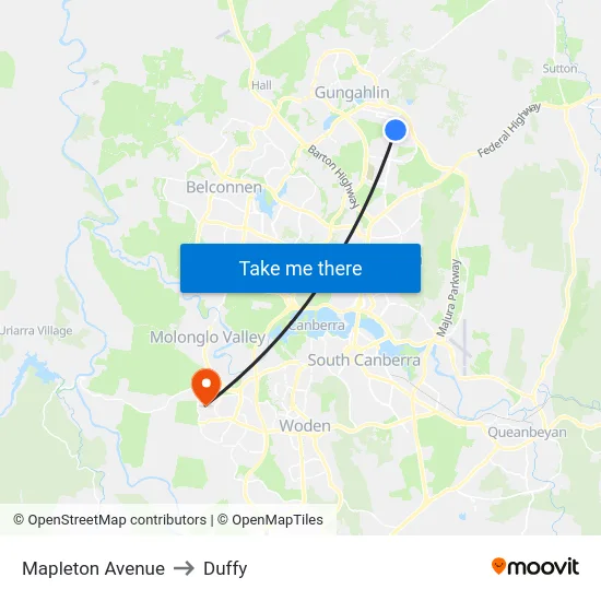 Mapleton Avenue to Duffy map