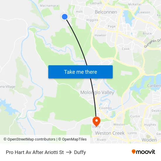 Pro Hart Av After Ariotti St to Duffy map