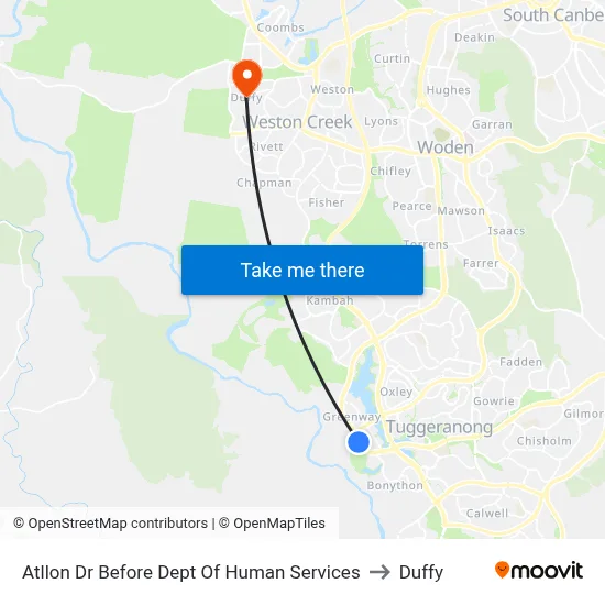 Atllon Dr Before Dept Of Human Services to Duffy map