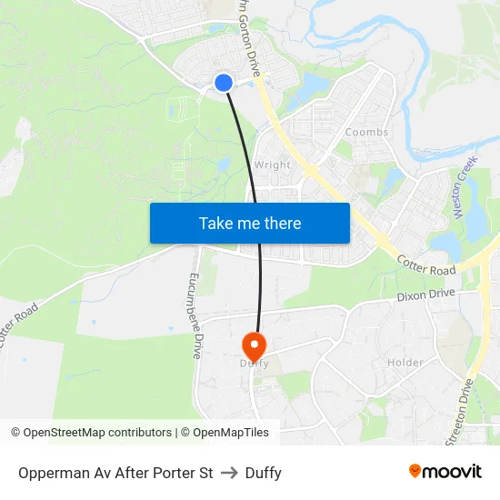 Opperman Av After Porter St to Duffy map