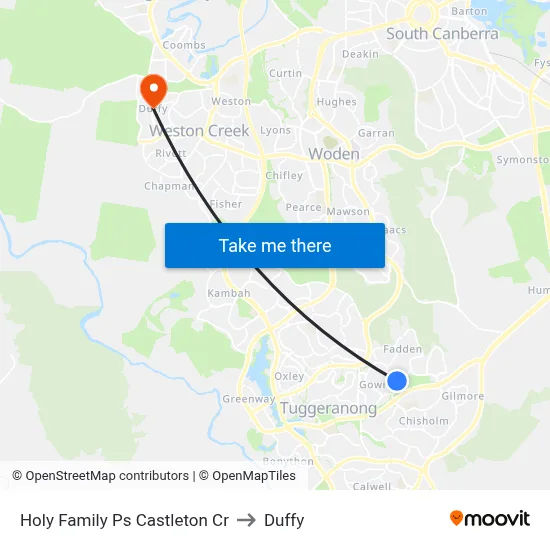 Holy Family Ps Castleton Cr to Duffy map