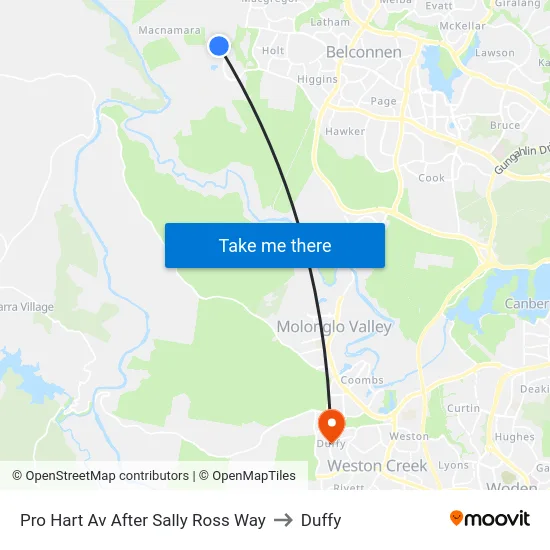 Pro Hart Av After Sally Ross Way to Duffy map