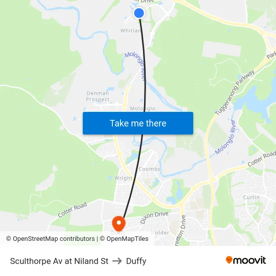 Sculthorpe Av at Niland St to Duffy map