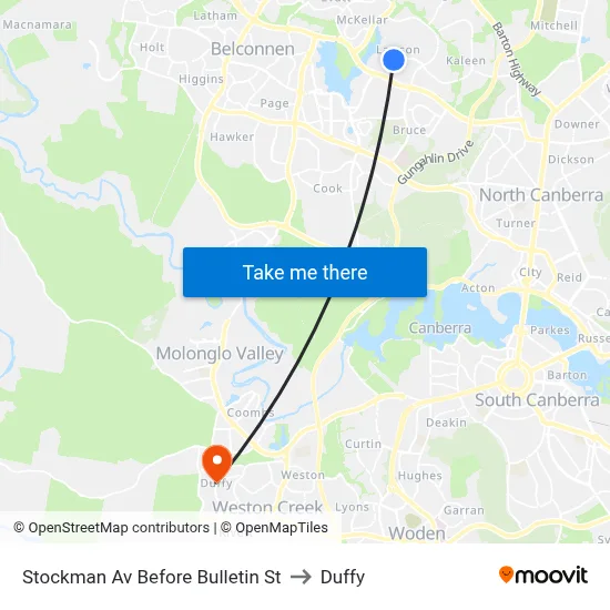 Stockman Av Before Bulletin St to Duffy map
