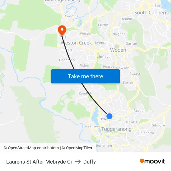 Laurens St After Mcbryde Cr to Duffy map