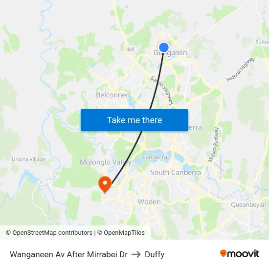 Wanganeen Av After Mirrabei Dr to Duffy map