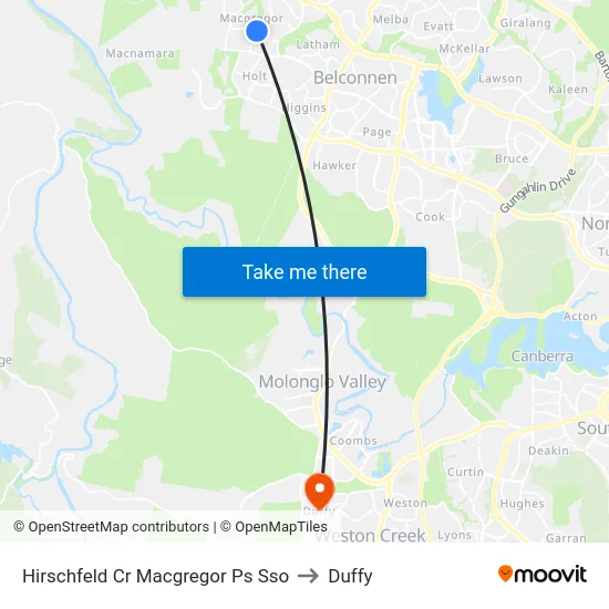 Hirschfeld Cr Macgregor Ps Sso to Duffy map