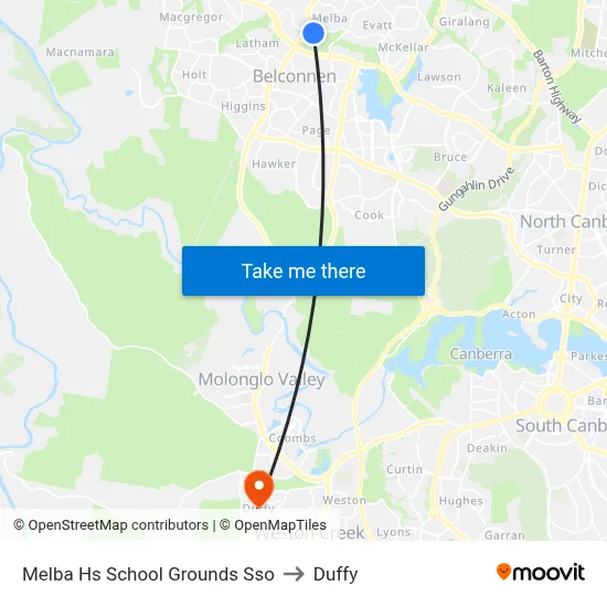 Melba Hs School Grounds Sso to Duffy map
