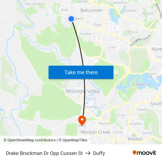 Drake Brockman Dr Opp Cussen St to Duffy map
