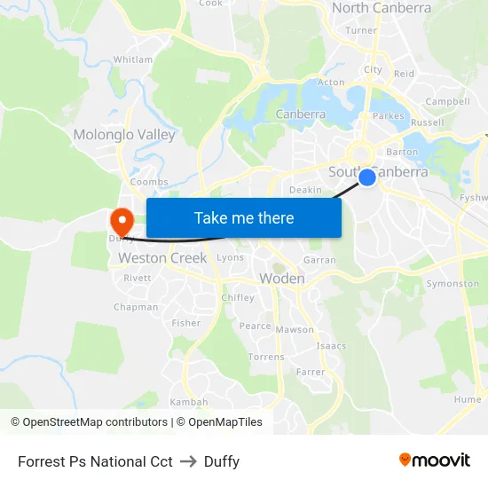 Forrest Ps National Cct to Duffy map