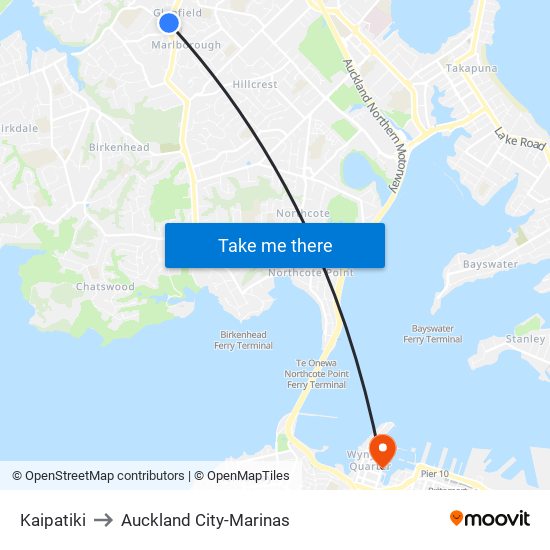Kaipatiki to Auckland City-Marinas map