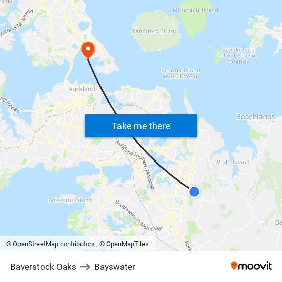 Baverstock Oaks to Bayswater map