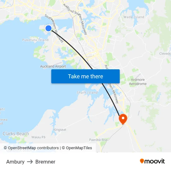 Ambury to Bremner map