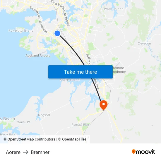 Aorere to Bremner map