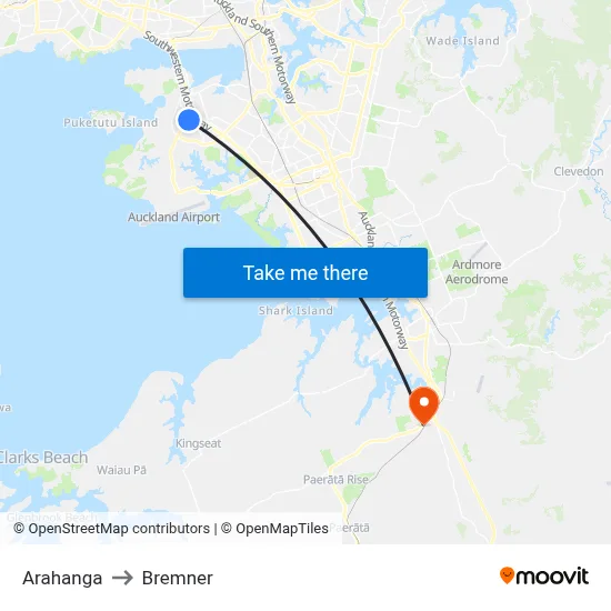 Arahanga to Bremner map