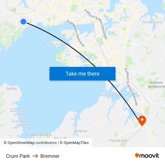 Crum Park to Bremner map